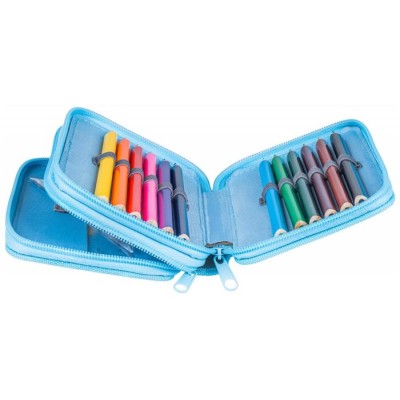 Tolltartó, töltött, 2 emeletes, cipzáras, "Gimboo Jumbo", gamer, kék Tolltartó, töltött, 2 emeletes, cipzáras, "Gimboo Jumbo", gamer, kék