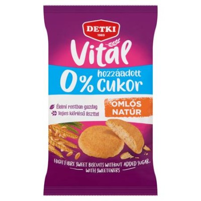 Omlós keksz, cukormentes, 180 g, DETKI "Vitál", édes