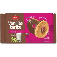 Vaníliás karika, 150 g, DETKI, tejbevonóval mártva