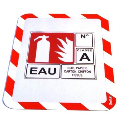 Infokeret, öntapadós háttal, A4, DJOIS "Magneto Safety", piros-fehér
