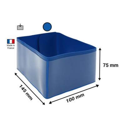 Raklap lábazati sarokpánt, 75×100×145 mm, PVC, DJOIS, kék
