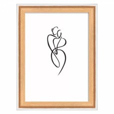 Képkeret, fa, 10x15 cm, "Silhouette", bükkfa