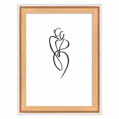 Képkeret, fa, 10x15 cm, "Silhouette", bükkfa
