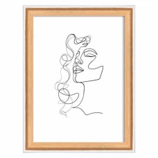 Képkeret, fa, 13x18 cm, "Silhouette", bükkfa