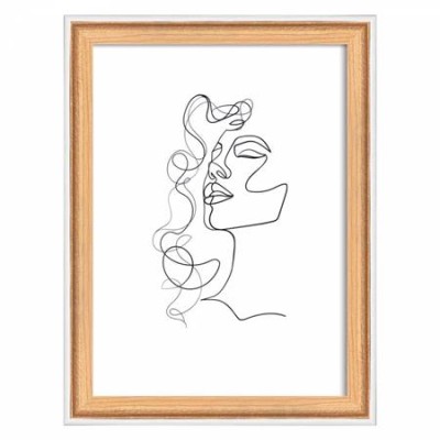 Képkeret, fa, 13x18 cm, "Silhouette", bükkfa