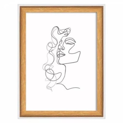 Képkeret, fa, 13x18 cm, "Silhouette", natúr