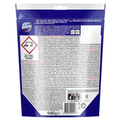 WC frissítő blokk, 6 db-os, DOMESTOS "Power 5", magnólia és levendula