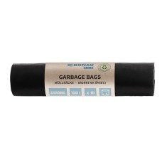 Szemeteszsák, extra erős, 120 l, 10 db, 35 µ, DONAU "Eco", fekete