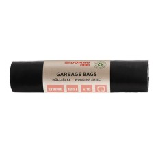 Szemeteszsák, extra erős, 160 l, 10 db, 70 µ, DONAU "Eco", fekete