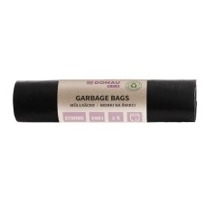 Szemeteszsák, extra erős, 240 l, 5 db, 70 µ, DONAU "Eco", fekete