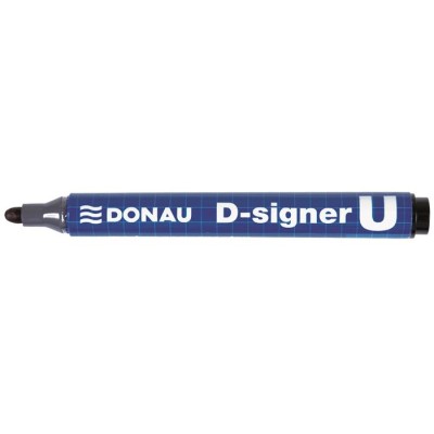 Alkoholos marker, 2-4 mm, kúpos, DONAU "D-signer U", fekete