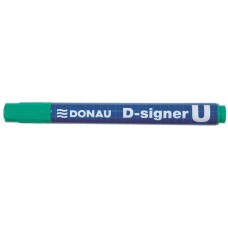 Alkoholos marker, 2-4 mm, kúpos, DONAU "D-signer U", zöld