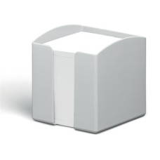 Jegyzettömbtartó, műanyag, 100x100 mm, feltöltve, DURABLE "ECO", szürke