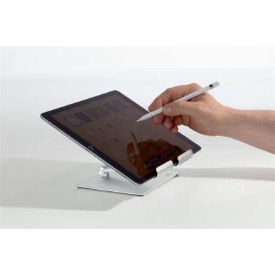 Tablet tartó állvány, asztali, DURABLE "RISE", ezüst