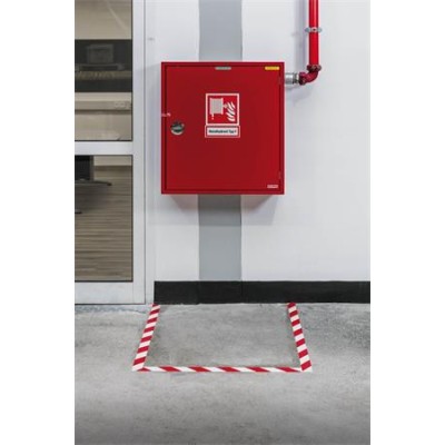 Jelölőszalag, 50 mm x 30 m, 0,5 mm, DURABLE, "DURALINE® ", piros-fehér