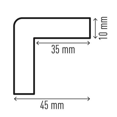 Sarokvédő profil, DURABLE "C35", sárga-fekete