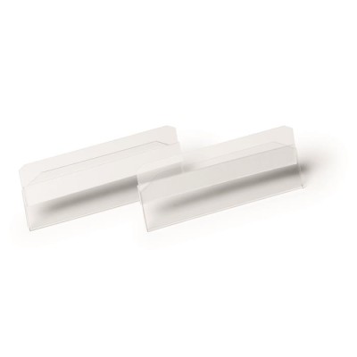 Logisztikai zseb, 100x38 mm, fekvő, DURABLE "HARD COVER", öntapadó csíkkal, átlátszó