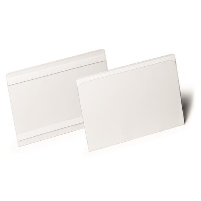 Logisztikai zseb, A5, fekvő, DURABLE "HARD COVER", öntapadó csíkkal, átlátszó