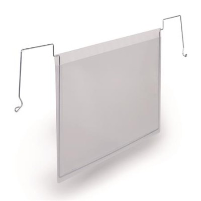 Logisztikai zseb, zsebdróttal, A5, fekvő, PP, DURABLE "HARD COVER", átlátszó