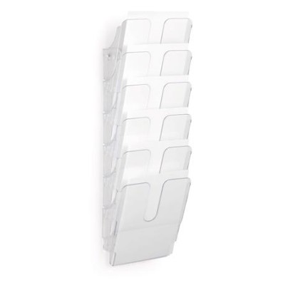 Prospektustartó, fali, álló, A4, DURABLE "FLEXIPLUS 6", áttetsző Prospektustartó, fali, álló, A4, DURABLE "FLEXIPLUS 6", áttetsző