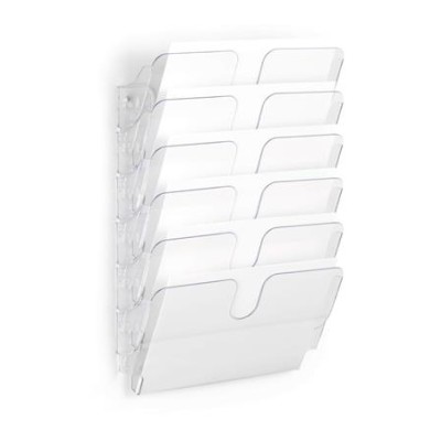 Prospektustartó, fali, fekvő, A4, DURABLE "FLEXIPLUS 6", áttetsző Prospektustartó, fali, fekvő, A4, DURABLE "FLEXIPLUS 6", áttetsző