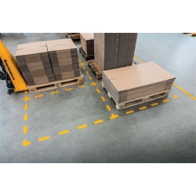 Padlójelölő matrica, 100 mm, DURABLE "L", sárga