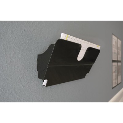 Prospektustartó, fali, fekvő, A4, mágneses, DURABLE "FLEXIPLUS", fekete