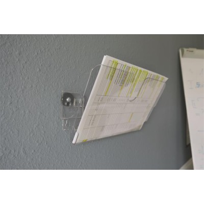 Prospektustartó, fali, fekvő, A4, mágneses, DURABLE "FLEXIPLUS", áttetsző