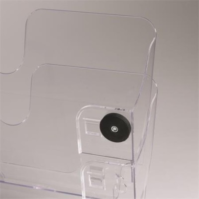 Prospektustartó, fali, fekvő, A4, mágneses, DURABLE "FLEXIPLUS 2", áttetsző