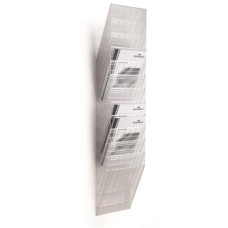 Prospektustartó, fali, álló, A4, DURABLE "FLEXIBOXX 12", áttetsző