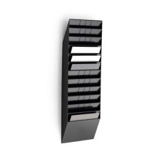 Prospektustartó, fali, fekvő, A4, DURABLE "FLEXIBOXX 12", fekete