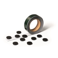 Fémszalag, öntapadó, 3,5 cm x 5 m, DURABLE, fehér, 10 db mágnessel