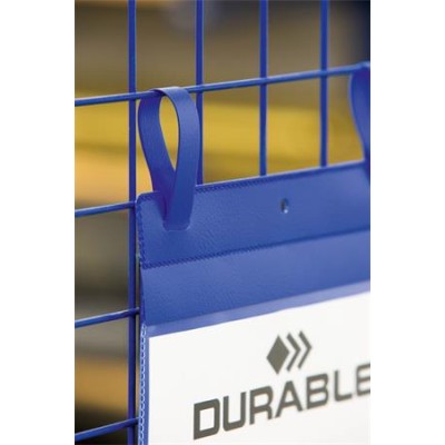 Logisztikai zseb, A4, álló, DURABLE, szalaggal, kék