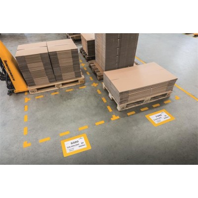 Padlójelölő ablak, sárga,  A4, eltávolítható, DURABLE