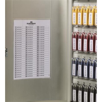 Zárható kulcsszekrény, 48 kulcs, DURABLE "KEY BOX",ezüst