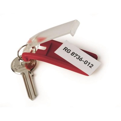 Kulcscímke, műanyag, DURABLE "KEY CLIP", vegyes színek