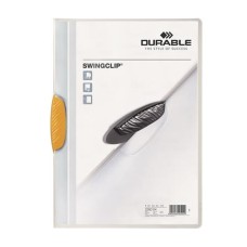 Gyorsfűző, klipes, A4, DURABLE "Swingclip® 30", sárga
