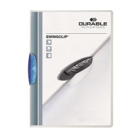 Gyorsfűző, klipes, A4, DURABLE "Swingclip® 30", kék