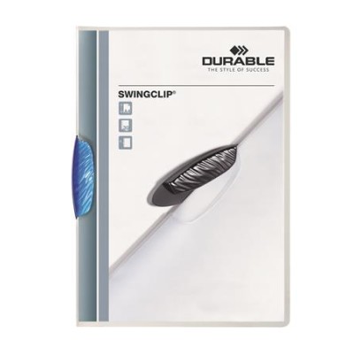 Gyorsfűző, klipes, A4, DURABLE "Swingclip® 30", kék
