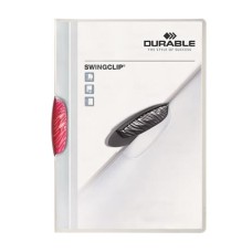 Gyorsfűző, klipes, A4, DURABLE "Swingclip® 30", bíbor