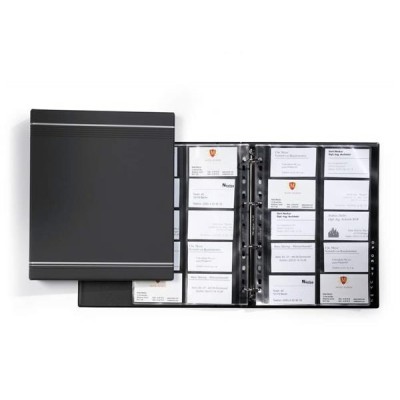 Névjegykártyatartó, 400 db-os, A-Z regiszterrel, fekvő, DURABLE "VISIFIX®", szürke