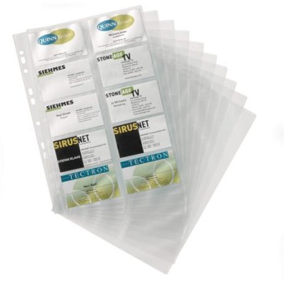 Névjegytartó betét, 10 db-os, DURABLE Névjegytartó betét, 10 db-os, DURABLE