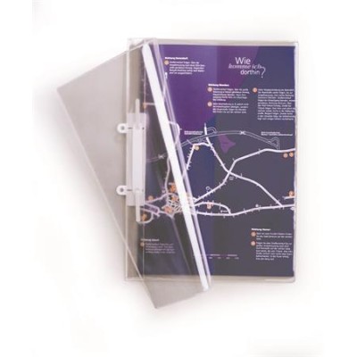 Prezentációs mappa, PP, A4, lefűzhető, DURABLE, áttetsző
