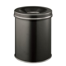 Tűzálló szemetes, fém, kerek, DURABLE "Safe", fekete