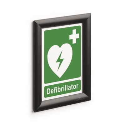 Posztertábla, fali, A5, alumínium keret, DURABLE, fekete