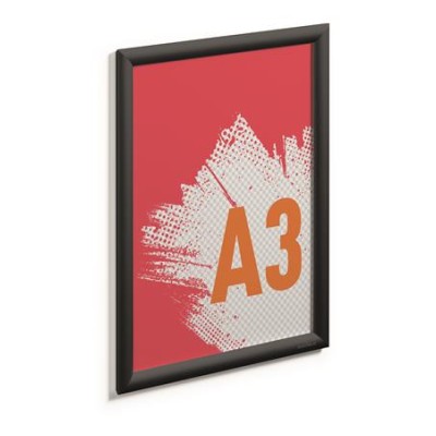 Posztertábla, fali, A3, alumínium keret, DURABLE, fekete