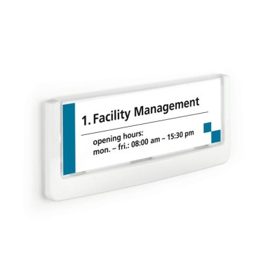 Információs tábla, 149x52,5 mm, DURABLE "CLICK SIGN", fehér