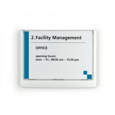 Információs tábla, 149x105,5 mm, DURABLE "CLICK SIGN", fehér