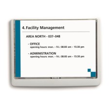 Információs tábla, 210x148,5 mm, DURABLE "CLICK SIGN", fehér