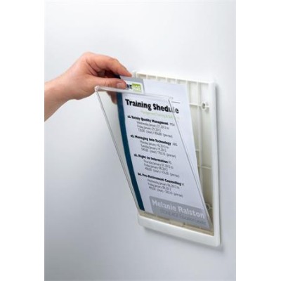 Információs tábla, 210x297 mm, DURABLE „CLICK SIGN”, fehér